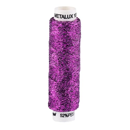 1 Spule Metallgarn Stickgarn Nähgarn 100m metallic Faden Effekt Applikation, Farbwahl, Farbe:violett 1 Spule Metallgarn Stickgarn Nähgarn 100m metallic Faden Effekt Applikation, Farbwahl, Farbe:violett von maDDma