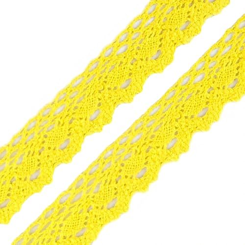 1 m hochwertige Klöppelspitze 28mm breit Trachtenmode Meterware, Farbwahl, Farbe:gelb 1 m hochwertige Klöppelspitze 28mm breit Trachtenmode Meterware, Farbwahl, Farbe:gelb von maDDma