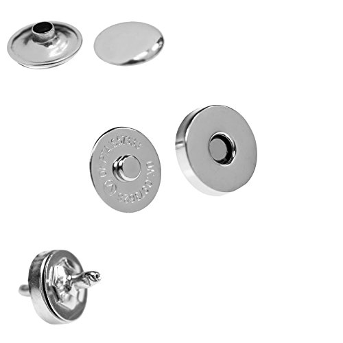 10 Magnet-Knöpfe Magnet-Verschlüsse Taschenverschluss Nähen Basteln Kleidung Tasche Alben, Farbe:silber, Größe:14mm 10 Magnet-Knöpfe Magnet-Verschlüsse Taschenverschluss Nähen Basteln Kleidung Tasche Alben, Farbe:silber, Größe:14mm von maDDma