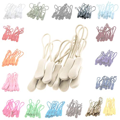 10 Zipper-Schlaufen 70 Farben Reißverschluss-Anhänger Reißverschluss-Verlängerung Pull Anhänger, Farbe:beige 10 Zipper-Schlaufen 70 Farben Reißverschluss-Anhänger Reißverschluss-Verlängerung Pull Anhänger, Farbe:beige von maDDma