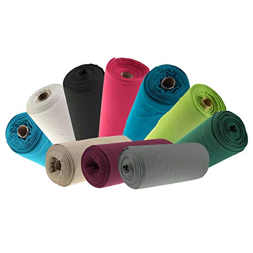 10 x 25cm Bündchenstoff uni Jersey, Bündchen, 35cm breit, Schlauchware, Farbmix, Farbe:Top Color 10 x 25cm Bündchenstoff uni Jersey, Bündchen, 35cm breit, Schlauchware, Farbmix, Farbe:Top Color von maDDma