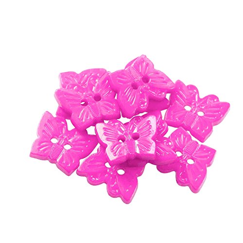 10 x Kinderknopf Schmetterling 16x13mm 2-Loch-Knopf Kunststoff, freie Farbwahl von maDDma