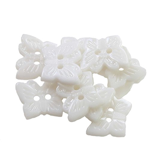 10 x Kinderknopf Schmetterling 16x13mm 2-Loch-Knopf Kunststoff, freie Farbwahl von maDDma