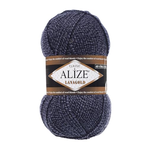 100 g ALIZE Lanagold 49% Wolle Strickgarn Winterwolle Schurwolle Farbwahl, Farbe:blau meliert 100 g ALIZE Lanagold 49% Wolle Strickgarn Winterwolle Schurwolle Farbwahl, Farbe:blau meliert von maDDma