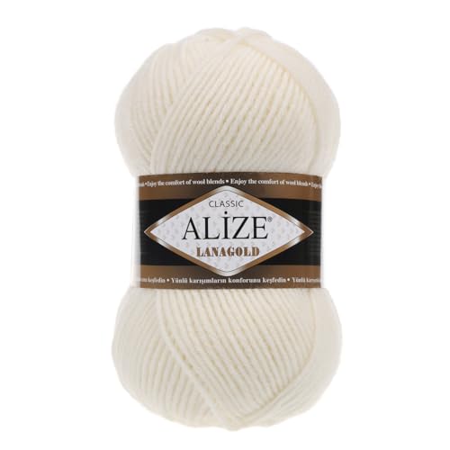 100 g ALIZE Lanagold 49% Wolle Strickgarn Winterwolle Schurwolle Farbwahl, Farbe:creme 100 g ALIZE Lanagold 49% Wolle Strickgarn Winterwolle Schurwolle Farbwahl, Farbe:creme von maDDma