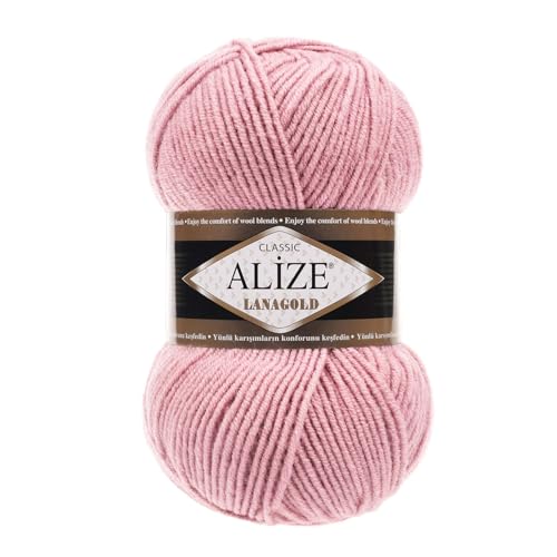 100 g ALIZE Lanagold 49% Wolle Strickgarn Winterwolle Schurwolle Farbwahl, Farbe:puderrosa 100 g ALIZE Lanagold 49% Wolle Strickgarn Winterwolle Schurwolle Farbwahl, Farbe:puderrosa von maDDma