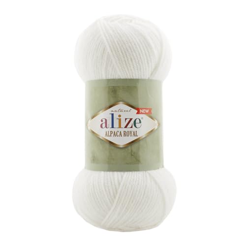 100g Alize Alpaca Royal 15% Alpaka Klassikgarn Oeko-Tex 100 Strickgarn Häkelgarn Farbwahl, Farbe:55 weiß 100g Alize Alpaca Royal 15% Alpaka Klassikgarn Oeko-Tex 100 Strickgarn Häkelgarn Farbwahl, Farbe:55 weiß von maDDma