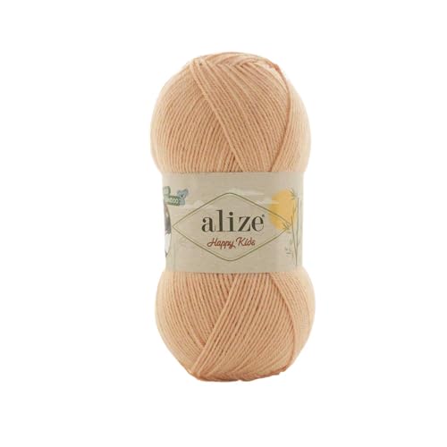 100g Alize Happy Kids Strickgarn Wolle Viskose Bambus Oeko-Tex 100 Häkelgarn Farbwahl, Farbe:743 hellbeige 100g Alize Happy Kids Strickgarn Wolle Viskose Bambus Oeko-Tex 100 Häkelgarn Farbwahl, Farbe:743 hellbeige von maDDma