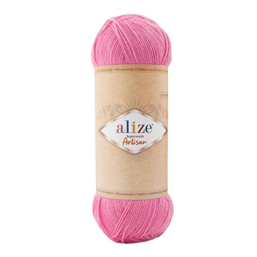 100g Sockenwolle Alize Superwash Artisan 75% Wolle Strickwolle Häkelgarn Farbwahl, Farbe:178 bubblegum 100g Sockenwolle Alize Superwash Artisan 75% Wolle Strickwolle Häkelgarn Farbwahl, Farbe:178 bubblegum von maDDma