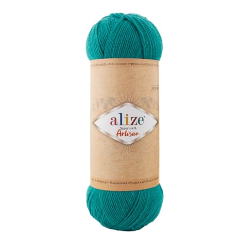 100g Sockenwolle Alize Superwash Artisan 75% Wolle Strickwolle Häkelgarn Farbwahl, Farbe:507 türkisgrün 100g Sockenwolle Alize Superwash Artisan 75% Wolle Strickwolle Häkelgarn Farbwahl, Farbe:507 türkisgrün von maDDma
