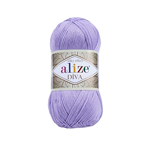 100g Strickgarn ALIZE DIVA Sommerwolle Häkelgarn Wolle Sommer Stricken Häkeln, Farbe:158 violett 100g Strickgarn ALIZE DIVA Sommerwolle Häkelgarn Wolle Sommer Stricken Häkeln, Farbe:158 violett von maDDma