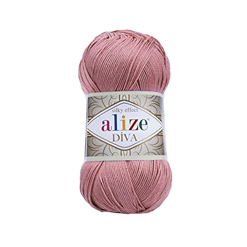 100g Strickgarn ALIZE DIVA Sommerwolle Häkelgarn Wolle Sommer Stricken Häkeln, Farbe:354 rose 100g Strickgarn ALIZE DIVA Sommerwolle Häkelgarn Wolle Sommer Stricken Häkeln, Farbe:354 rose von maDDma