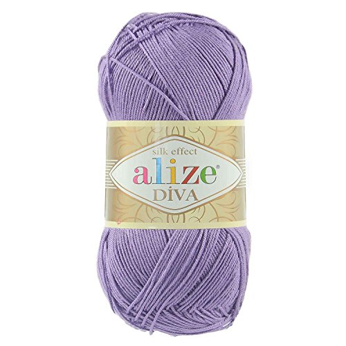 100g Strickgarn ALIZE DIVA Sommerwolle Häkelgarn Wolle Sommer Stricken Häkeln, Farbe:622 violett 100g Strickgarn ALIZE DIVA Sommerwolle Häkelgarn Wolle Sommer Stricken Häkeln, Farbe:622 violett von maDDma