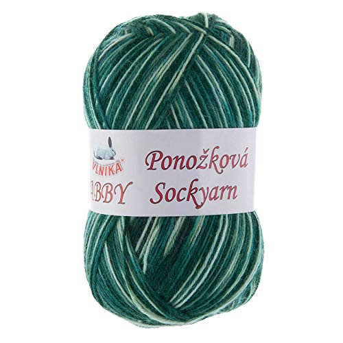 100g Strickgarn Abby Sockengarn mehrfarbig Socken-Wolle Strumpfgarn Farbwahl, Farbe:04 mehrfarbig von maDDma