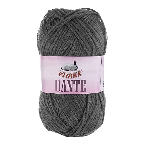 100g Strickgarn Dante Uni und Color Häkelgarn Handstrickgarn Wolle Farbwahl, Farbe:1307 grau von maDDma