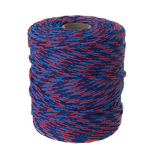 100m Polyester-Schnur 4mm Mehrfarbig PES Kordel Polyesterkordel bunt, Farbe:rot/blau von maDDma