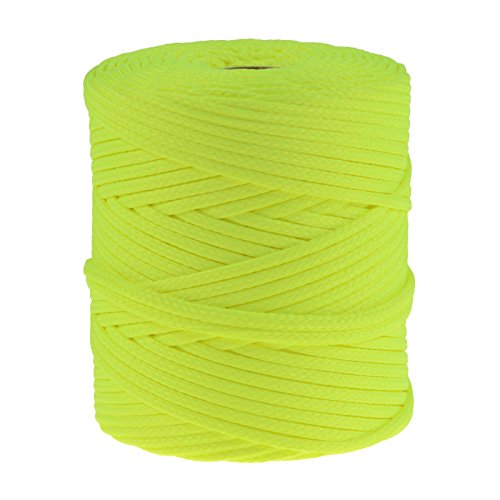 100m Polyester-Schnur Kordel 4mm, PES Kordel Flechtschnur, Polyesterkordel, Farbe:Neongelb von maDDma