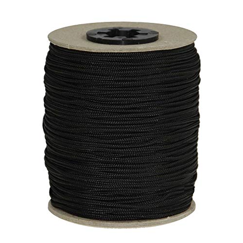 100m Schmuckschnur 1,5mm Jalousieschnur Zugschnur Schmuckkordel Polyester Farbwahl, Farbe:schwarz von maDDma