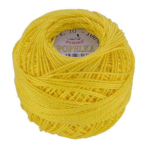 10g Stickgarn/Häkelgarn Popelka 85m 100% Baumwolle Filethäkeln Sticken Häkeln Farbwahl, Farbe:gelb 10g Stickgarn/Häkelgarn Popelka 85m 100% Baumwolle Filethäkeln Sticken Häkeln Farbwahl, Farbe:gelb von maDDma