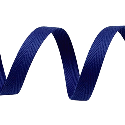 10m Köperband 10mm breit große Farbwahl Einfass- Nahtband Gurtband Baumwollband, Größe:10mm, Farbe:tintenblau von maDDma