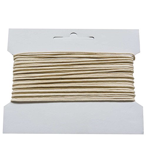 10m gewachste Baumwollschnur/Wachsschnur 2mm, Schmuckschnur, Farbe wählbar, Farbe:beige 10m gewachste Baumwollschnur/Wachsschnur 2mm, Schmuckschnur, Farbe wählbar, Farbe:beige von maDDma