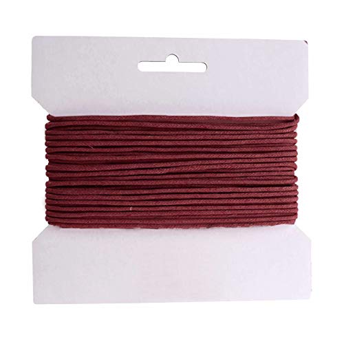 10m gewachste Baumwollschnur/Wachsschnur 2mm, Schmuckschnur, Farbe wählbar, Farbe:bordeaux 10m gewachste Baumwollschnur/Wachsschnur 2mm, Schmuckschnur, Farbe wählbar, Farbe:bordeaux von maDDma