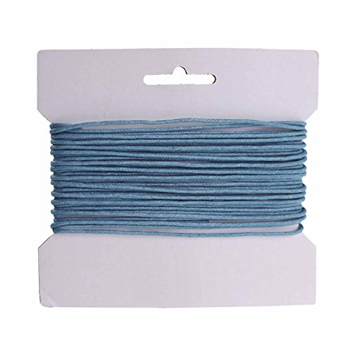 10m gewachste Baumwollschnur/Wachsschnur 2mm, Schmuckschnur, Farbe wählbar, Farbe:hellblau 10m gewachste Baumwollschnur/Wachsschnur 2mm, Schmuckschnur, Farbe wählbar, Farbe:hellblau von maDDma