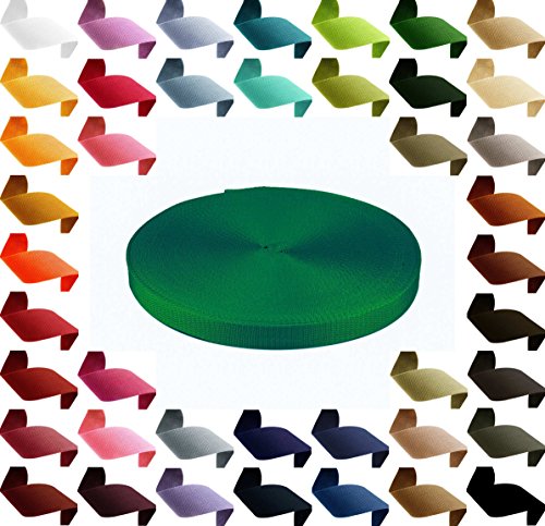 12m PP Gurtband, Polypropylen, 30mm breit, 1,3mm stark, Farbwahl, Gurtband:876 grün von maDDma