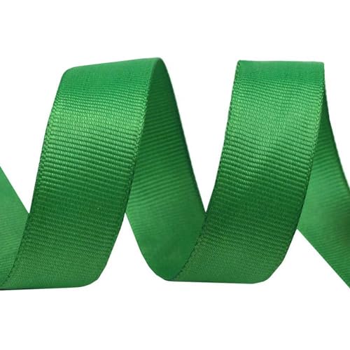 15m Ripsband Einfassband Stoßband Besatzband Hutband Hosenband Breiten-/Farbwahl, Größe:15mm, Farbe:grün von maDDma