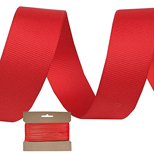 15m Ripsband Einfassband Stoßband Besatzband Hutband Hosenband Breiten-/Farbwahl, Größe:15mm, Farbe:rot von maDDma