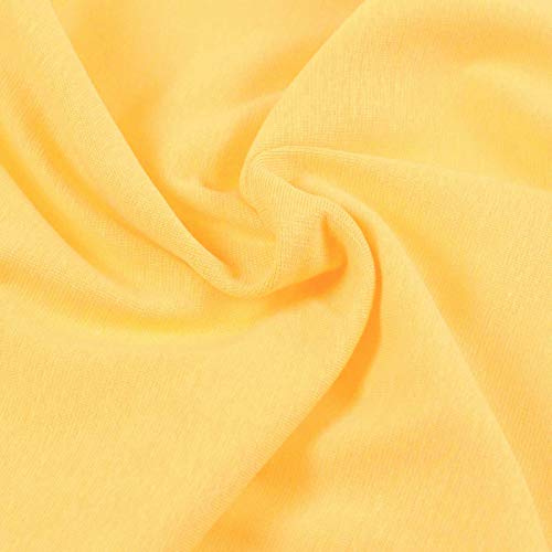 1m Bündchenstoff Schlauchware 35(70) cm breit Meterware Jersey OEKO-TEX, Größe:1 Meter, Farbe:gelb von maDDma