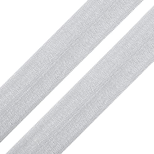 1m Einfassband 20mm hochelastisch 44% Elastan gefalzt Meterware Faltgummi Schrägband Farbwahl, Größe:20 mm, Farbe:hellgrau glänzend 1m Einfassband 20mm hochelastisch 44% Elastan gefalzt Meterware Faltgummi Schrägband Farbwahl, Größe:20 mm, Farbe:hellgrau glänzend von maDDma