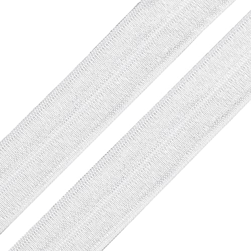 1m Einfassband 20mm hochelastisch 44% Elastan gefalzt Meterware Faltgummi Schrägband Farbwahl, Größe:20 mm, Farbe:weiß glänzend 1m Einfassband 20mm hochelastisch 44% Elastan gefalzt Meterware Faltgummi Schrägband Farbwahl, Größe:20 mm, Farbe:weiß glänzend von maDDma