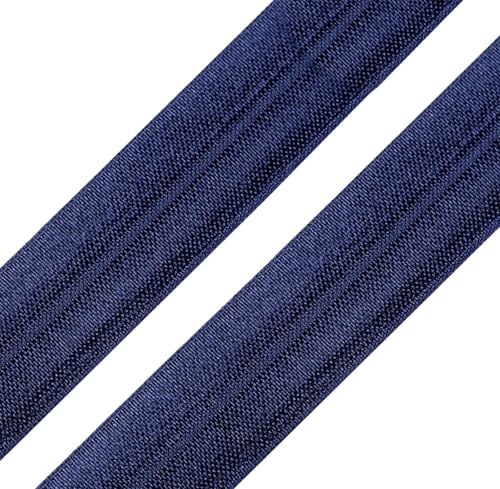 1m Einfassband 20mm hochelastisch 44% Elastan gefalzt Meterware Faltgummi Schrägband Farbwahl, Größe:20mm, Farbe:nachtblau 1m Einfassband 20mm hochelastisch 44% Elastan gefalzt Meterware Faltgummi Schrägband Farbwahl, Größe:20mm, Farbe:nachtblau von maDDma