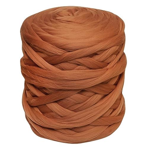 1m Filzwolle Märchenwolle 60 Farben Merino Nassfilzen Trockenfilzen Spinnen ca. 25g Meterware, Farbe Wolle:018 zimtbraun von maDDma