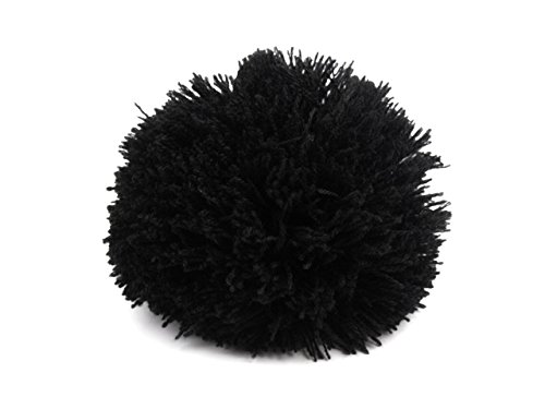 2 Bommeln/Wollbommeln/Pompons, 10cm mit einer großen Farbauswahl, Farbe:schwarz 2 Bommeln/Wollbommeln/Pompons, 10cm mit einer großen Farbauswahl, Farbe:schwarz von maDDma