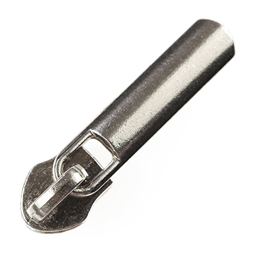 20 Metall Zipper/Schieber für Spiralreißverschluss 5mm, Farbauswahl, Farbe:silber matt von maDDma