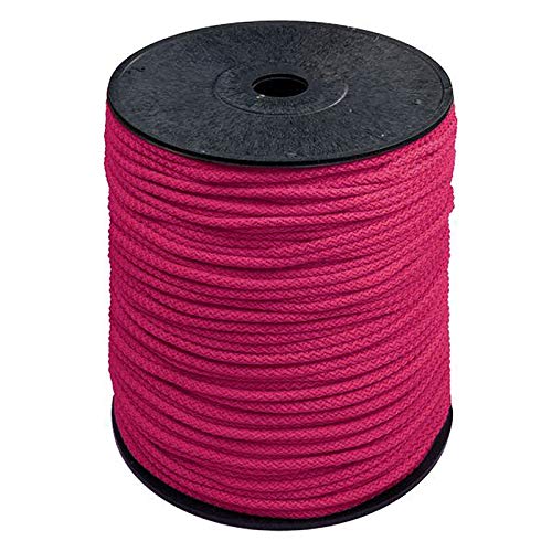 200m Polyester-Seil 5,5mm Polyesterschnur Polyesterkordel Kordel Schnur Farbwahl, Farbe:Magenta von maDDma