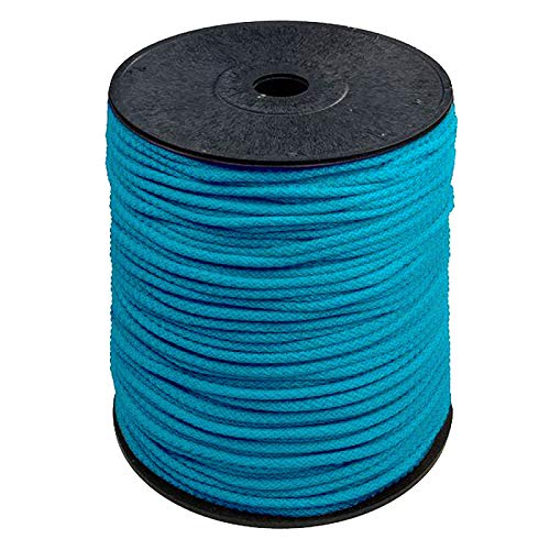 200m Polyester-Seil 5,5mm Polyesterschnur Polyesterkordel Kordel Schnur Farbwahl, Farbe:himmelblau von maDDma