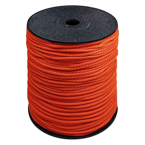 200m Polyester-Seil 5,5mm Polyesterschnur Polyesterkordel Kordel Schnur Farbwahl, Farbe:kürbisorange von maDDma