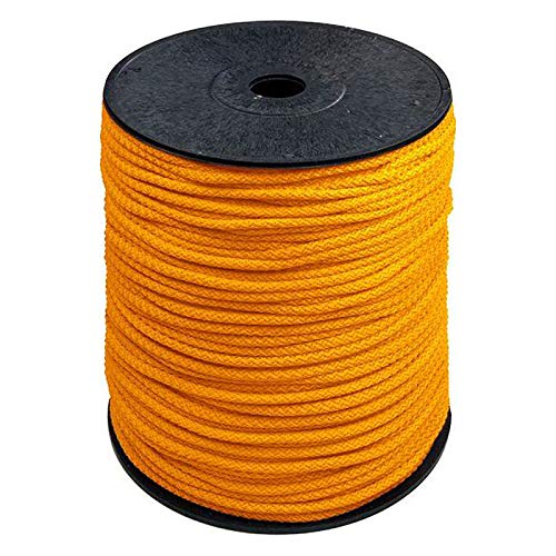 200m Polyester-Seil 5,5mm Polyesterschnur Polyesterkordel Kordel Schnur Farbwahl, Farbe:melonengelb von maDDma