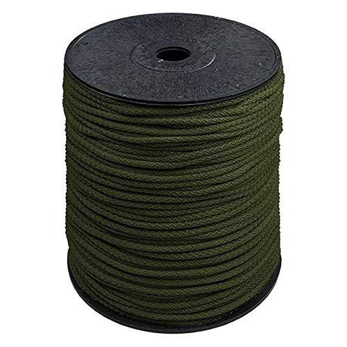 200m Polyester-Seil 5,5mm Polyesterschnur Polyesterkordel Kordel Schnur Farbwahl, Farbe:olivgrün von maDDma