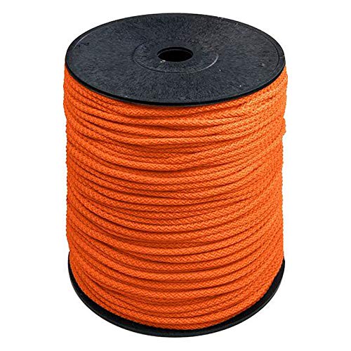 200m Polyester-Seil 5,5mm Polyesterschnur Polyesterkordel Kordel Schnur Farbwahl, Farbe:orange von maDDma