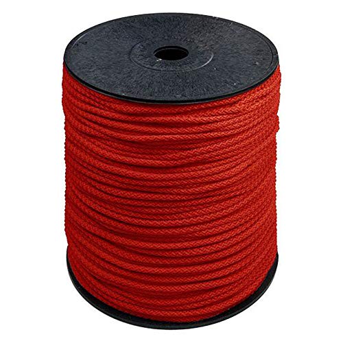 200m Polyester-Seil 5,5mm Polyesterschnur Polyesterkordel Kordel Schnur Farbwahl, Farbe:rot von maDDma