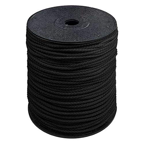 200m Polyester-Seil 5,5mm Polyesterschnur Polyesterkordel Kordel Schnur Farbwahl, Farbe:schwarz von maDDma