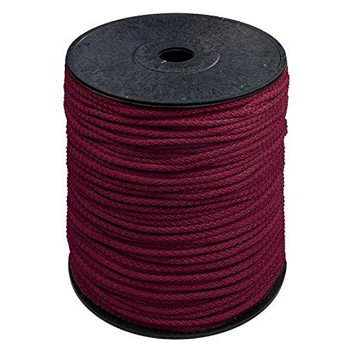 200m Polyester-Seil 5,5mm Polyesterschnur Polyesterkordel Kordel Schnur Farbwahl, Farbe:weinrot von maDDma