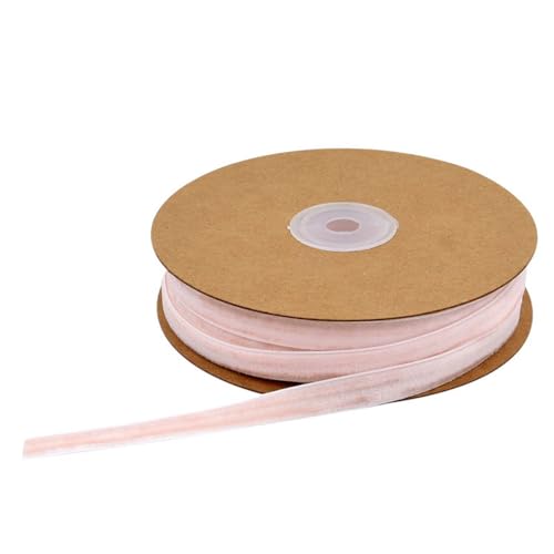 20m Samt-Band 10mm Dekoband Zierband Stoffband Geschenkband Borte, Farbe:rosa 20m Samt-Band 10mm Dekoband Zierband Stoffband Geschenkband Borte, Farbe:rosa von maDDma