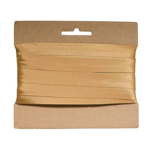 20m Schrägband Satin 20mm gefalzt Kantenband Einfassband 29 Farben wählbar, Farbe:gold von maDDma