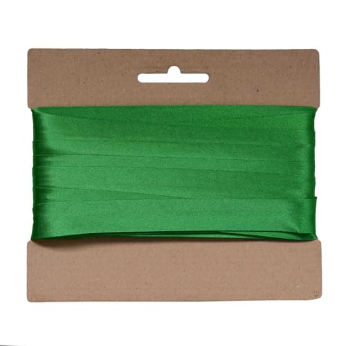 20m Schrägband Satin 20mm gefalzt Kantenband Einfassband 29 Farben wählbar, Farbe:grün von maDDma