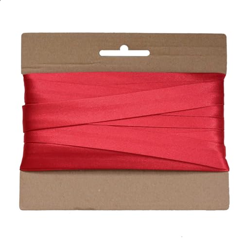 20m Schrägband Satin 20mm gefalzt Kantenband Einfassband 29 Farben wählbar, Farbe:kirschrot von maDDma